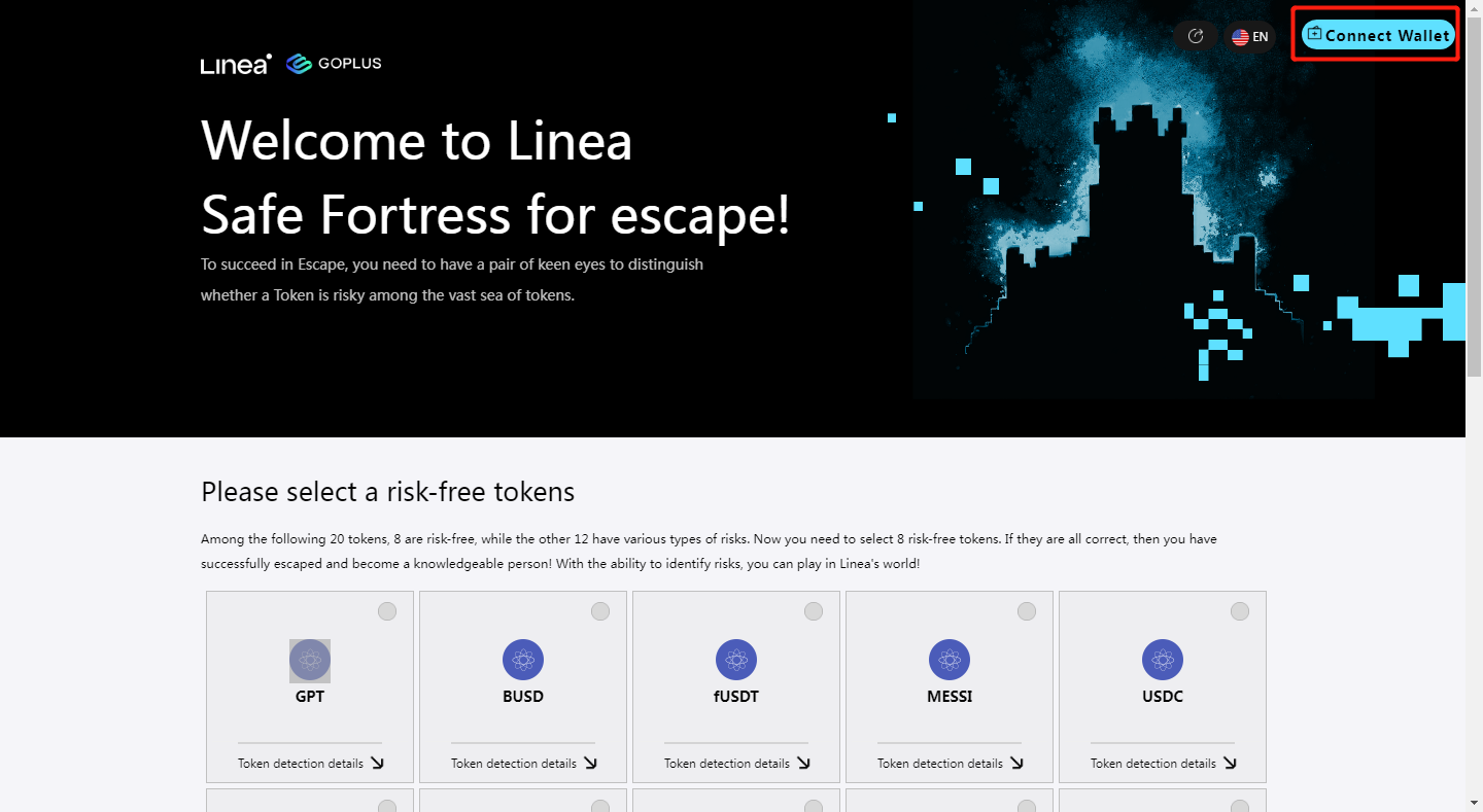 connect wallet linea